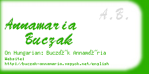 annamaria buczak business card